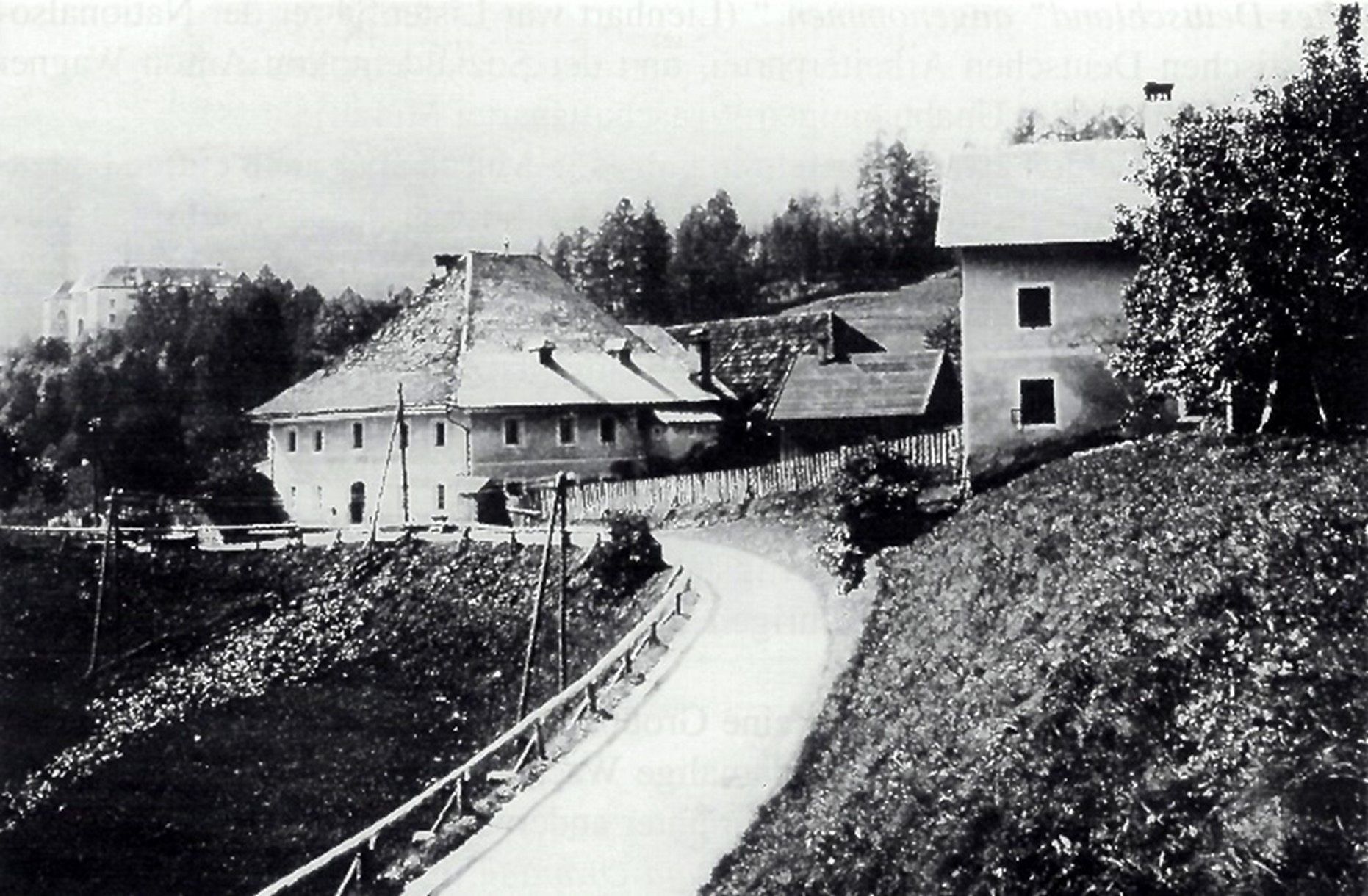 1920-Die Straße von Ranten nach Murau mit der Gassenhube